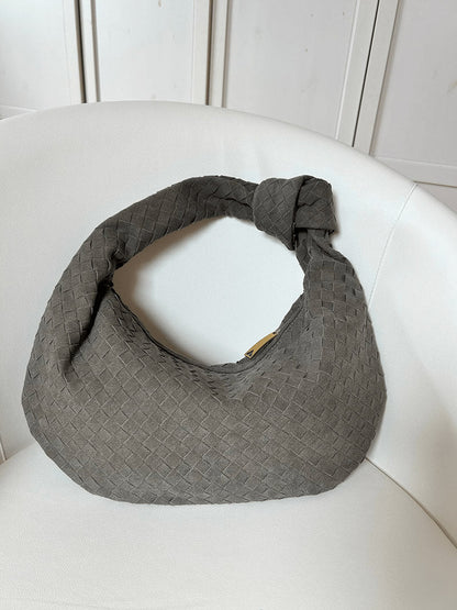 Bolso tejido mediano de ante