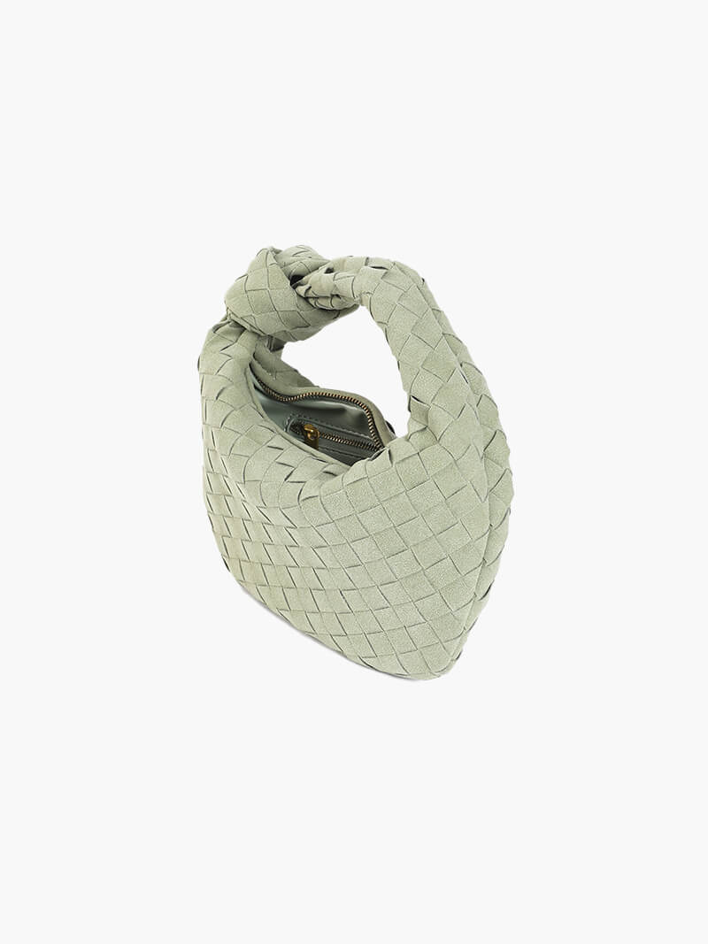 Bolso mini de ante tejido