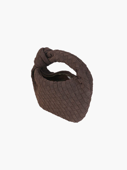 Bolso mini de ante tejido