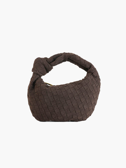 Bolso mini de ante tejido
