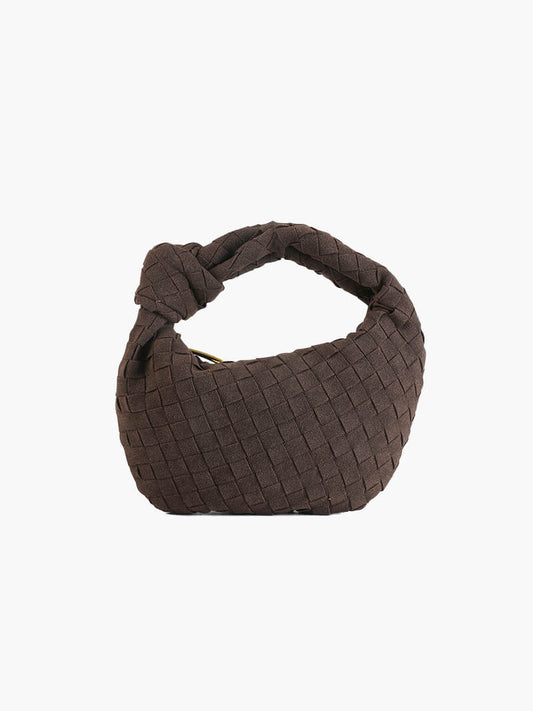 Bolso mini de ante tejido