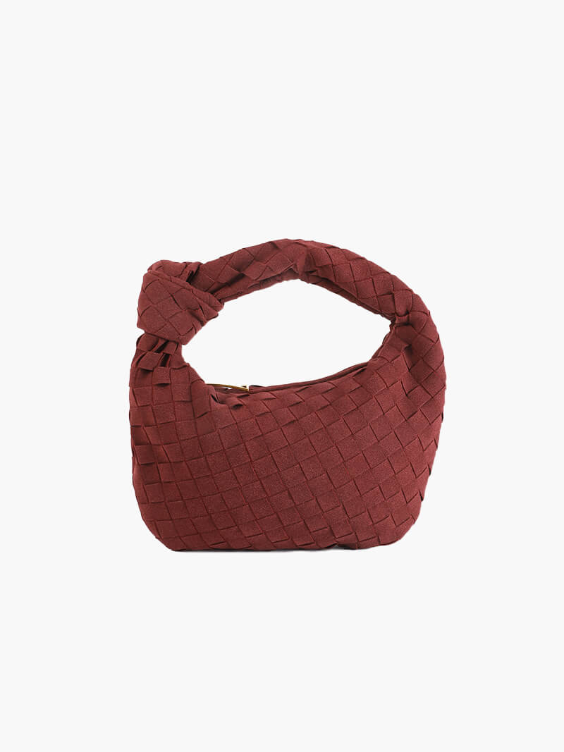Bolso mini de ante tejido