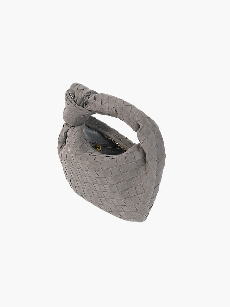 Bolso mini de ante tejido