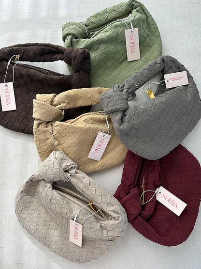 Bolso mini de ante tejido