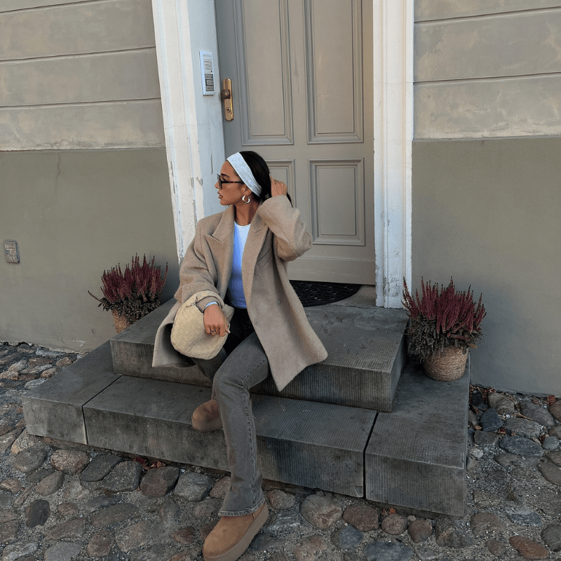 Bolso mini de ante tejido