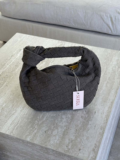 Bolso mini de ante tejido