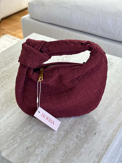 Bolso mini de ante tejido