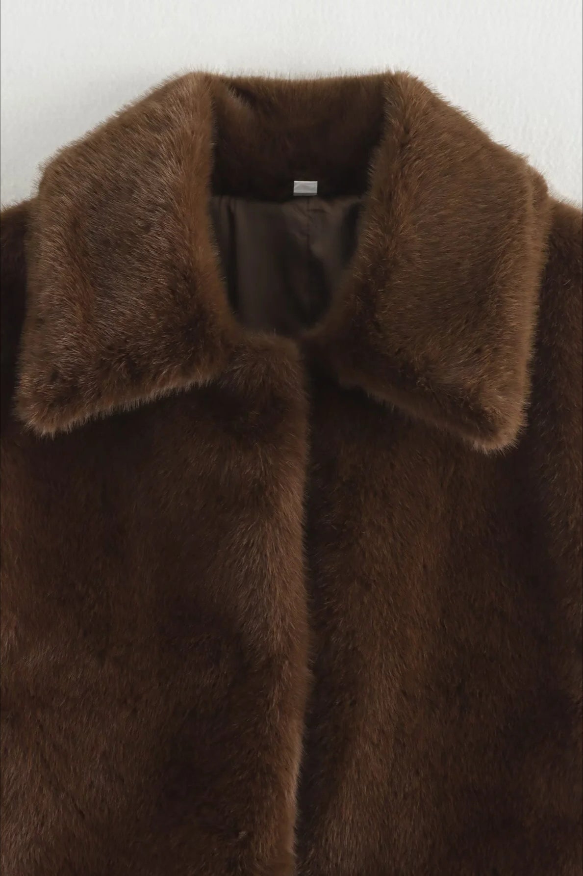 Abby Short Faux Fur Collared Coat