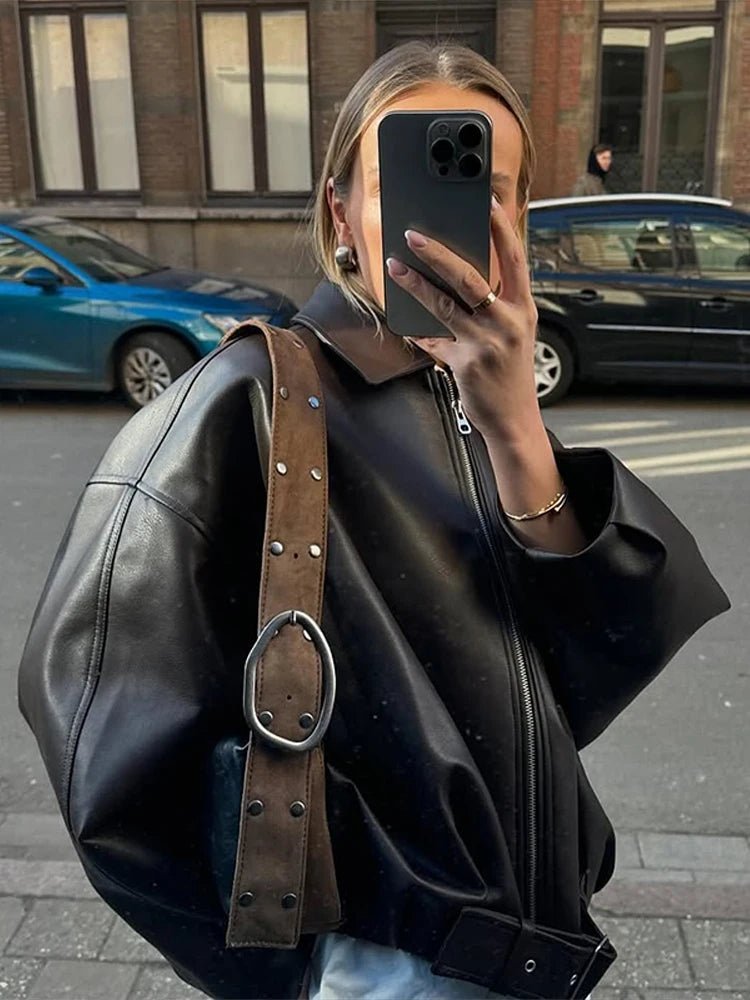 Chaqueta de cuero vegano