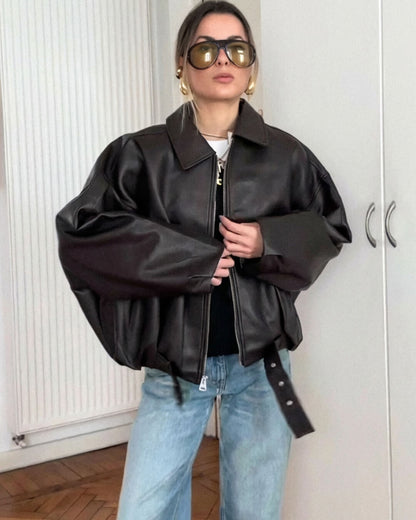 Chaqueta de cuero vegano