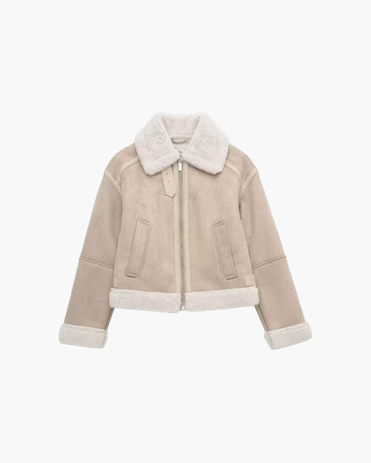 Chaqueta de ante sintético con forro de piel sintética Cindy