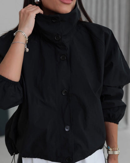 Chaqueta bomber de cuello alto Clara