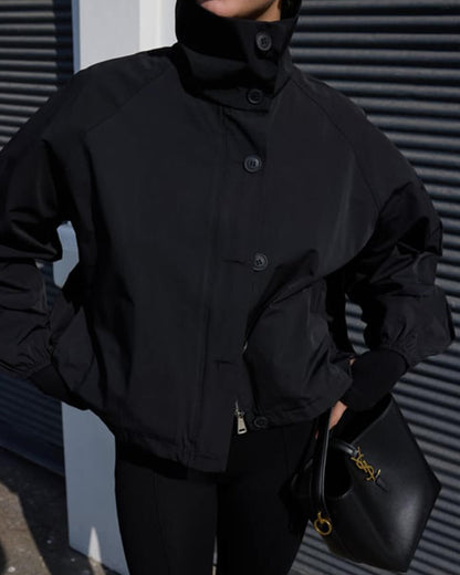 Chaqueta bomber de cuello alto Clara