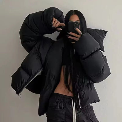 Chaqueta acolchada con cuello embudo Donna