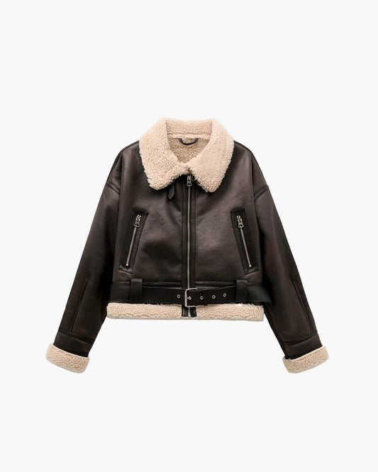 Chaqueta de piel sintética Elora
