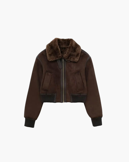 Cazadora bomber corta de ante Esme