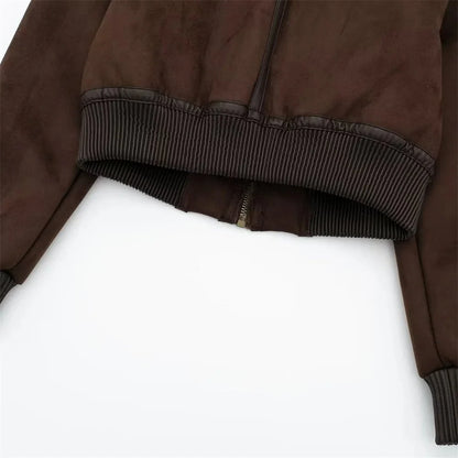 Cazadora bomber corta de ante Esme