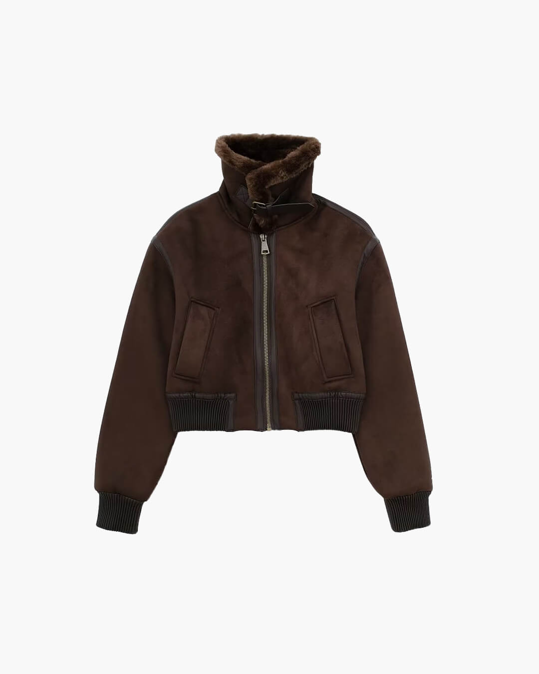 Cazadora bomber corta de ante Esme