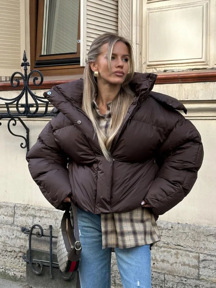 Chaqueta acolchada corta con capucha Gaia