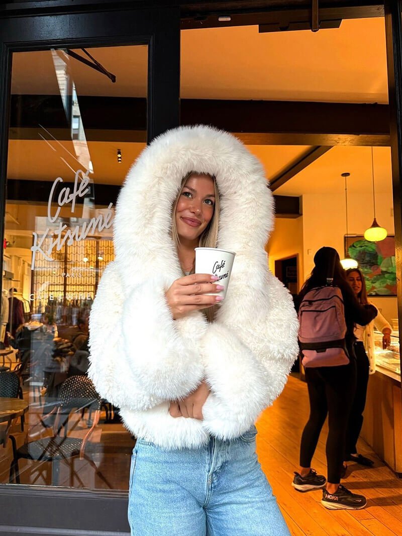 Chaqueta de piel con henna