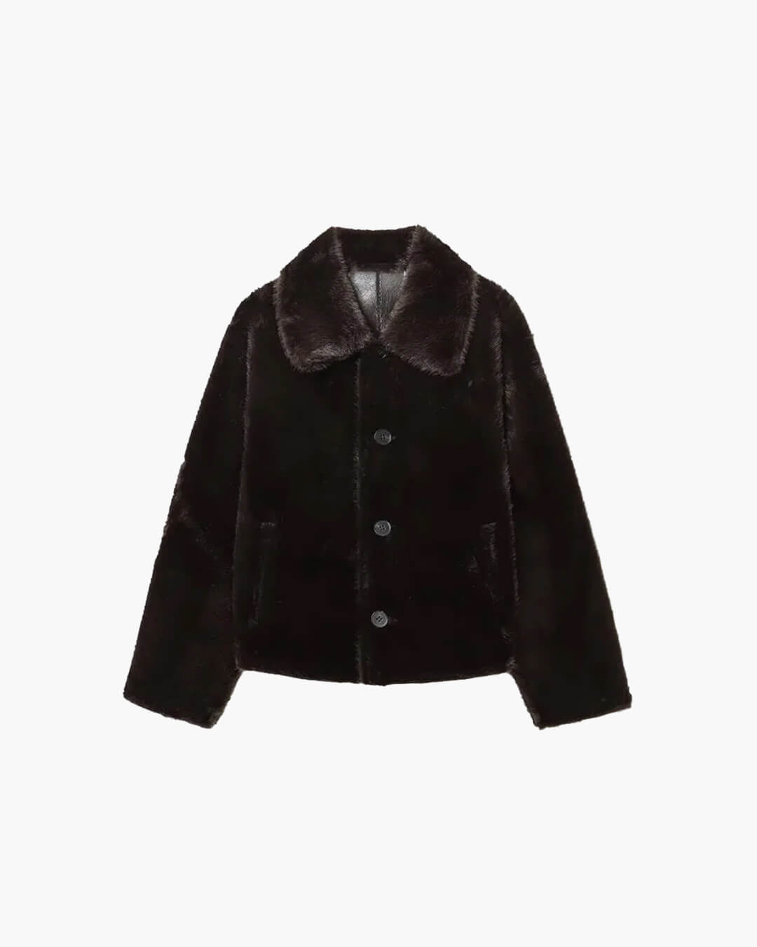 Chaqueta de cuero sintético reversible