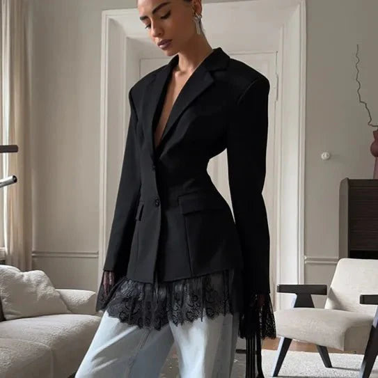 Blazer Joanna con detalles de encaje