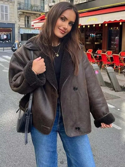 Chaqueta de piel sintética