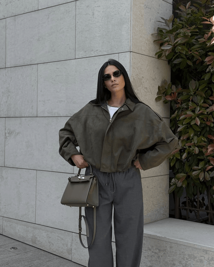 Chaqueta bomber de ante Lara