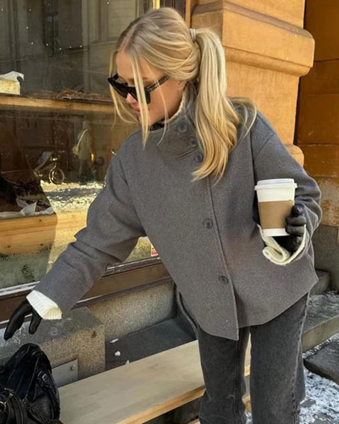 Chaqueta Rosalia con cuello alto