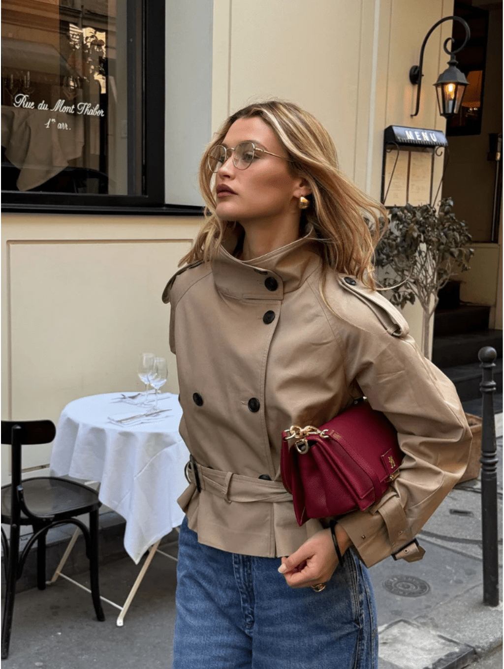 Sofie Gabardina Corta Cropped