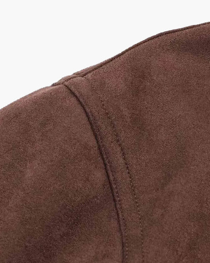 Chaqueta de ante con cuello alto Viona