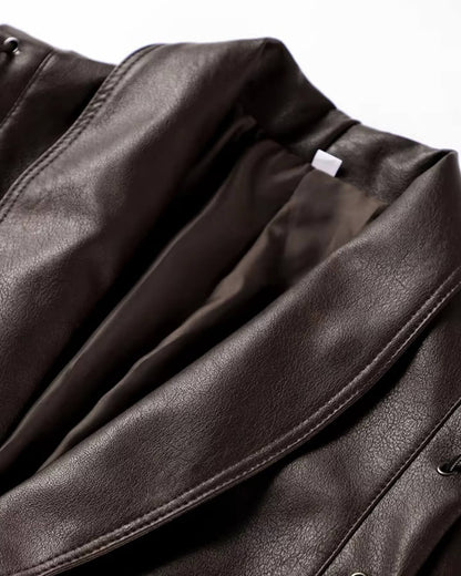 Chaqueta de cuero estilo biker Zyra