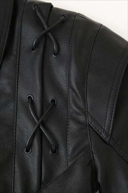 Chaqueta de cuero estilo biker Zyra