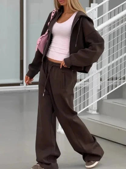Conjunto de 2 piezas con sudadera extragrande