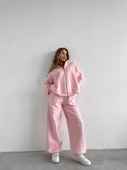 Conjunto de 2 piezas con sudadera extragrande