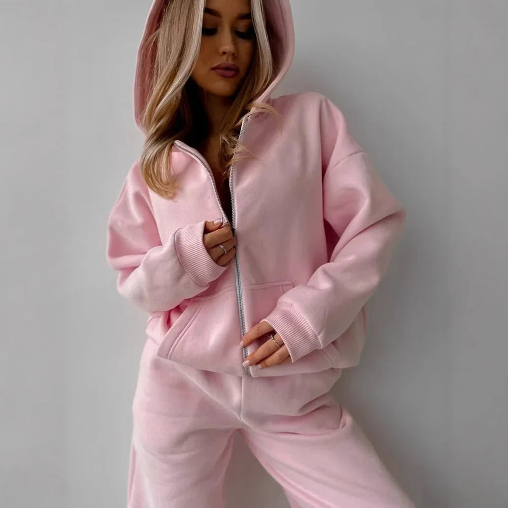 Conjunto de 2 piezas con sudadera extragrande