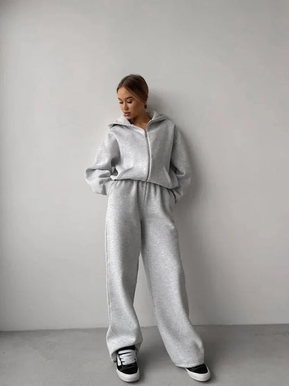 Conjunto de 2 piezas con sudadera extragrande