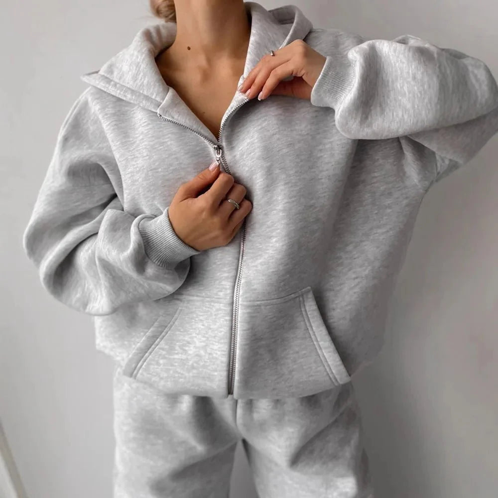 Conjunto de 2 piezas con sudadera extragrande