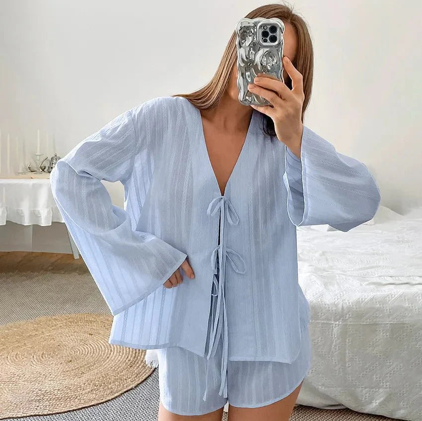 Conjunto de cárdigan y pantalones cortos Julienne