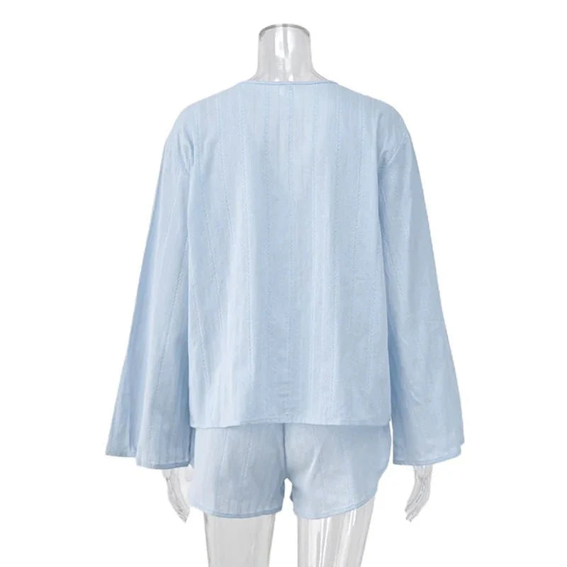 Conjunto de cárdigan y pantalones cortos Julienne