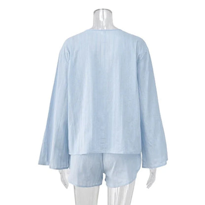 Conjunto de cárdigan y pantalones cortos Julienne