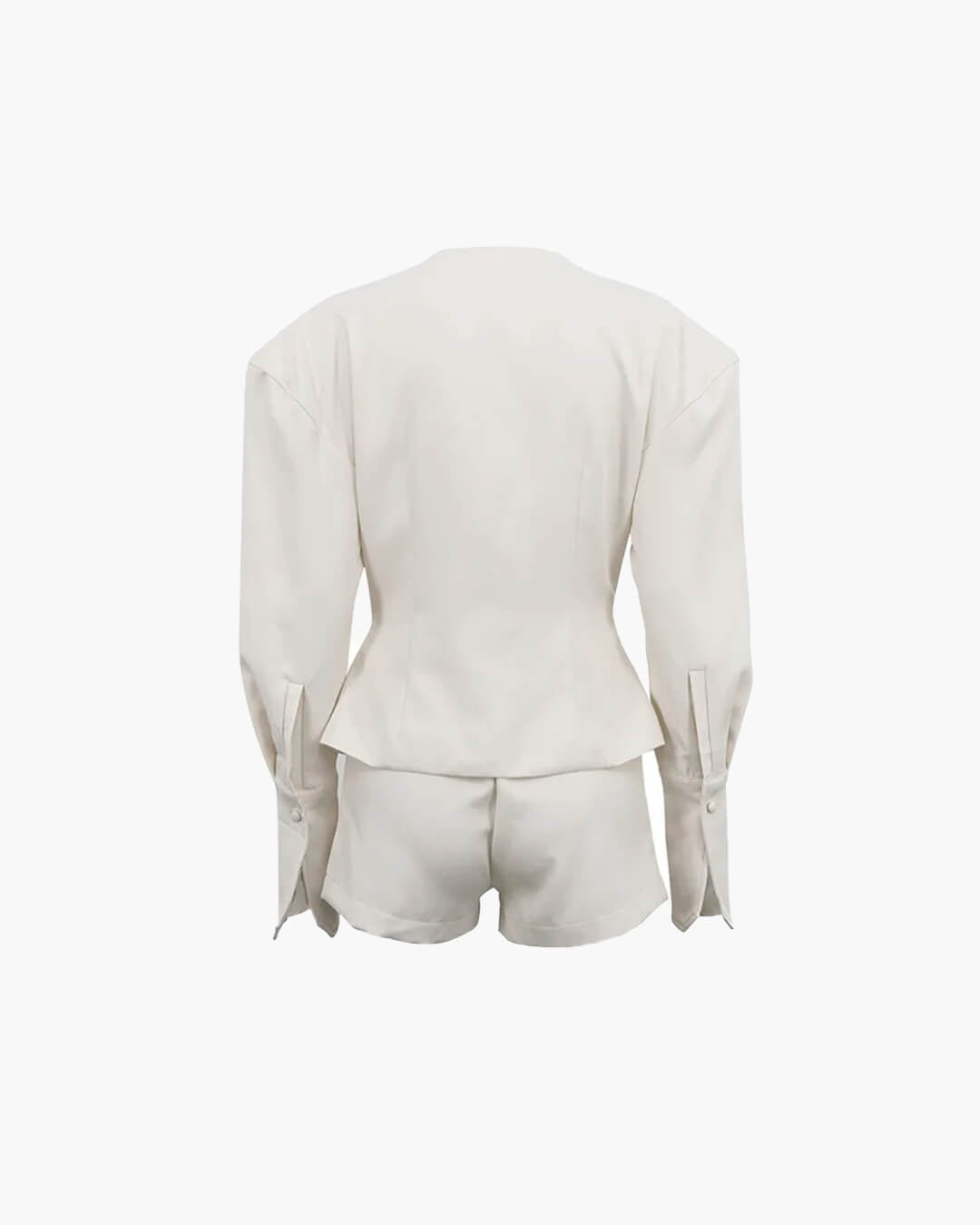 Conjunto de blazer y pantalones cortos entallados