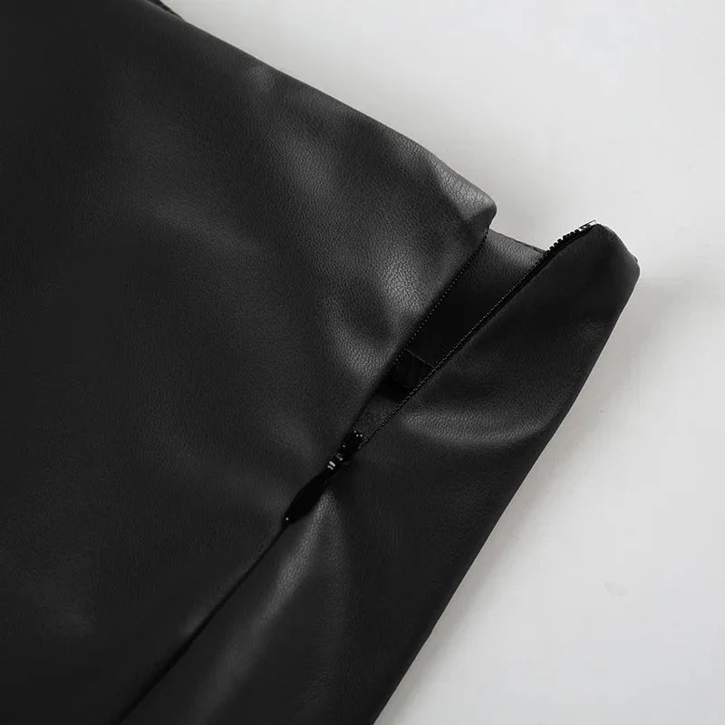 Pantalones cortos de cuero tipo hipster Rhian