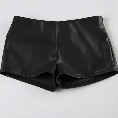 Pantalones cortos de cuero tipo hipster Rhian