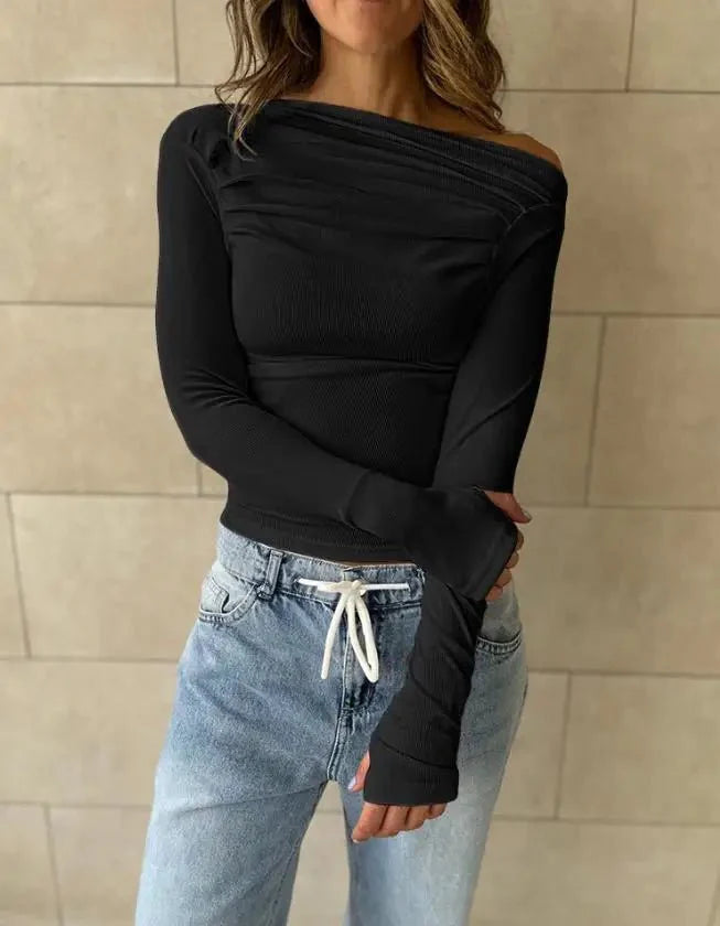 Top Cassy de manga larga