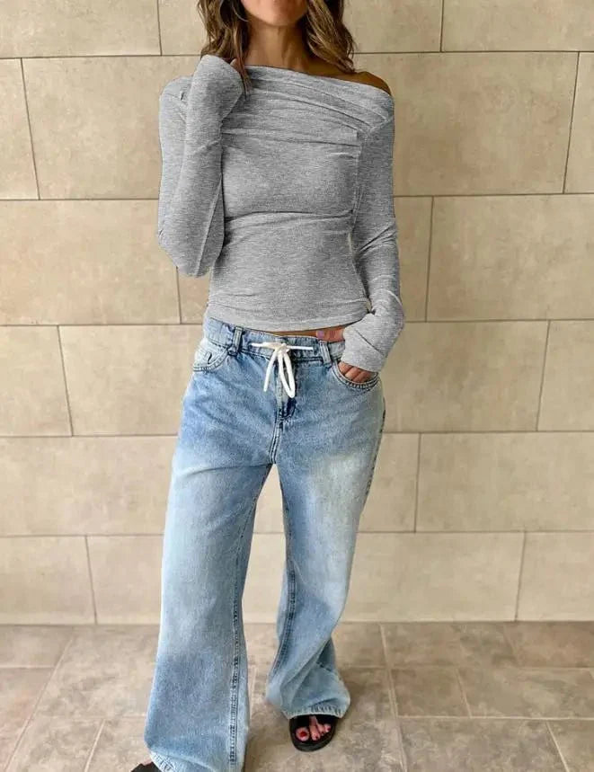 Top Cassy de manga larga