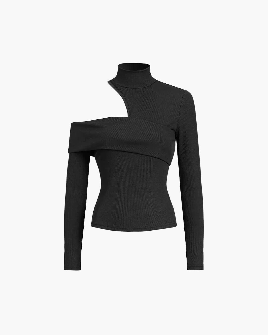 Top de punto Hazel con hombro descubierto