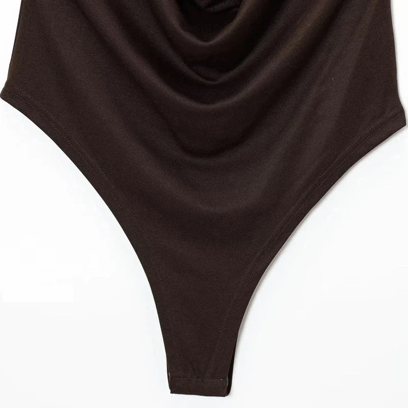 Body Ophelia sin espalda con drapeado
