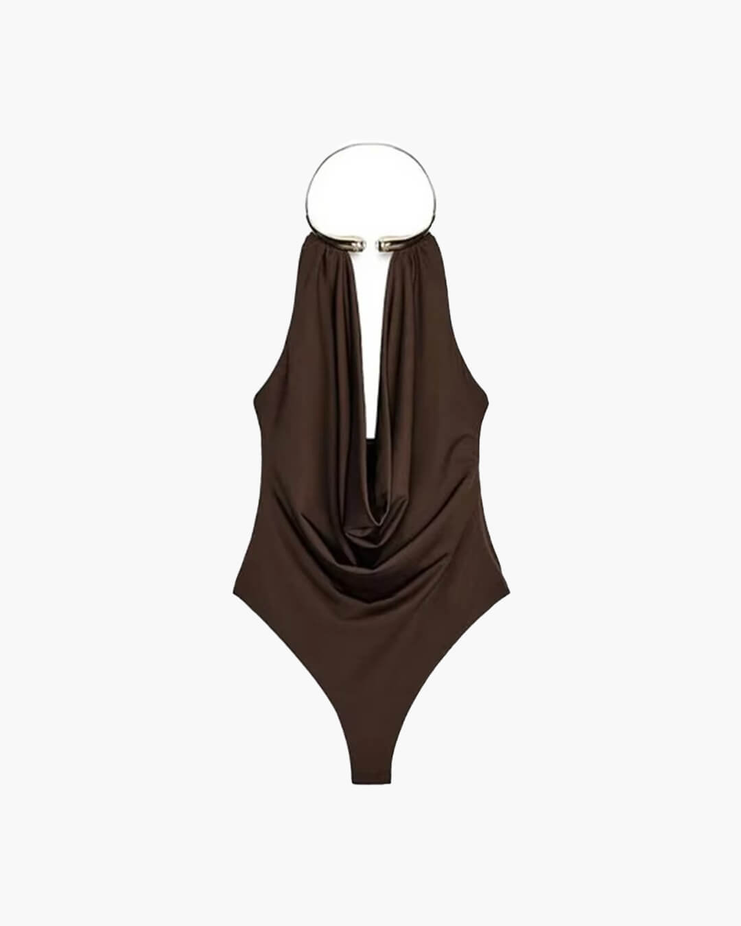 Body Ophelia sin espalda con drapeado