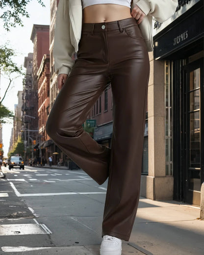 Pantalones de cuero clásicos Cassy